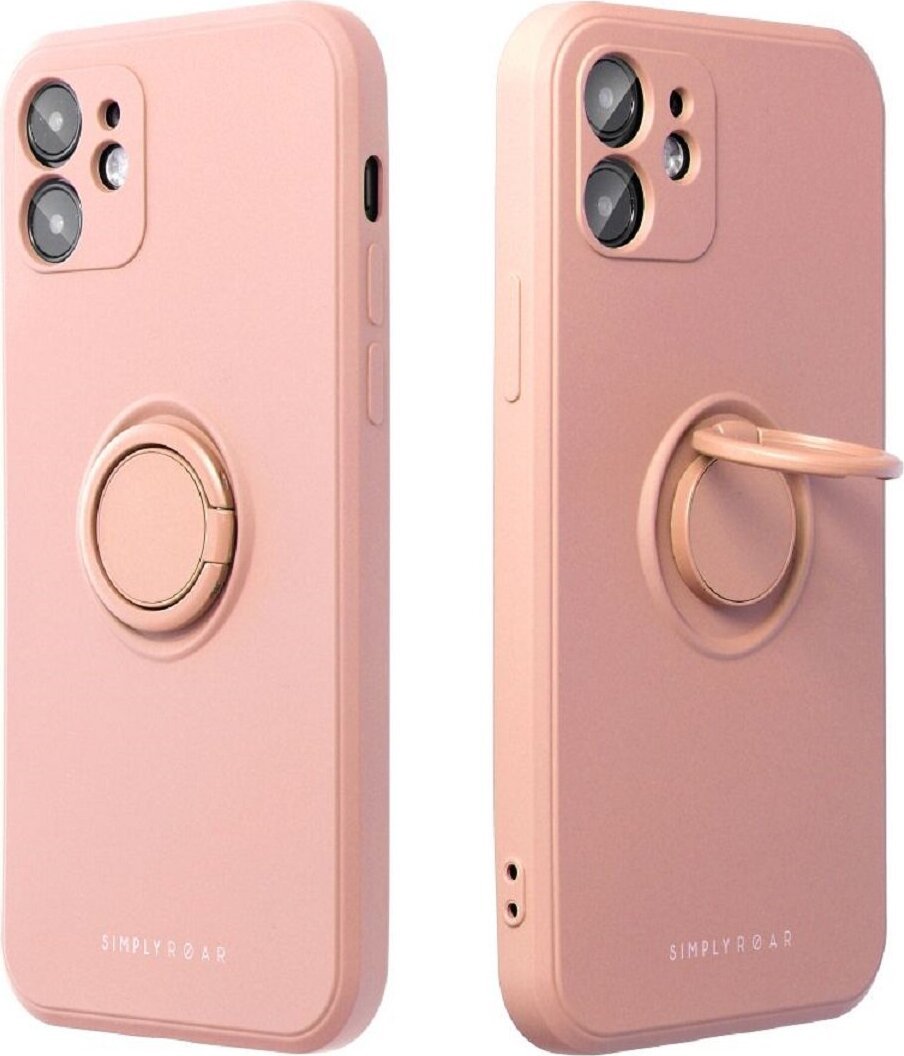 Roar Case Amber etui ochronne na smartfona Bumper etui na telefon komórkowy z uchwytem na pierścień kompatybilne z Samsung Galaxy S25 Ultra Pink