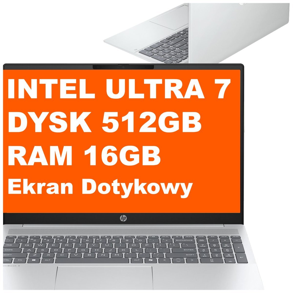 HP OmniBook 5 AI 16-af1987nr / B89MCUA / Ultra 7 / 16GB / 512GB / Intel Graphics / 2k / Dotyk / Win 11 / Srebrny