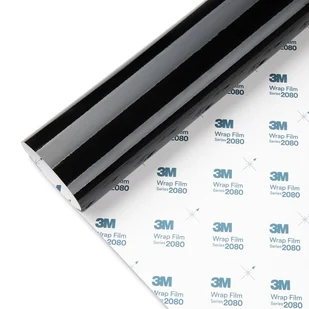3M Folia Okleina Czarna Czarny Połysk G12 2080 Auto Samoprzylepna 152x40cm - Akcesoria tuningowe - miniaturka - grafika 1