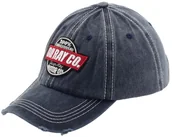 Czapki męskie - CZAPKA Z DASZKIEM MĘSKA BEJSBOLÓWKA JEANSOWA MOTOR OIL SZARY PATROLÓWKA - miniaturka - grafika 1
