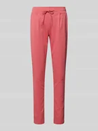 Spodnie damskie - Spodnie o kroju slim fit z zakładkami w pasie i elastycznym pasem model ‘KATE’ - miniaturka - grafika 1