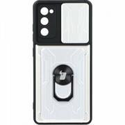 Etui i futerały do telefonów - Bizon Etui Case Camshield Card Slot Ring Galaxy S20 FE białe BCCSCSRGALS20FEWE - miniaturka - grafika 1