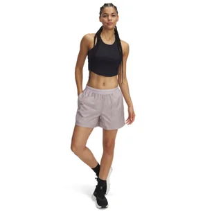 Damskie spodenki treningowe Under Armour UA Rival Woven Short - beżowe - Spodenki damskie - miniaturka - grafika 1