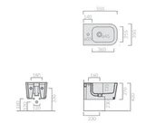 Bidety - Galassia Meg11 Bidet podwieszany 55x35 cm czarny mat 5412NEMT - odbiór osobisty: Kraków, Warszawa - miniaturka - grafika 1