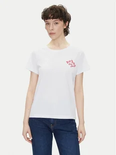 Pepe Jeans T-Shirt Rosey PL506070 Biały Regular Fit - Koszulki i topy damskie - miniaturka - grafika 1