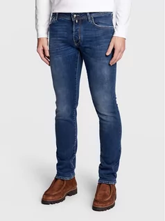 Spodnie męskie - Jacob Cohën Jeansy Nick U Q E06 32 S 3624 Granatowy Slim Fit - grafika 1