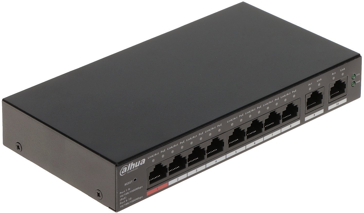 Switch Dahua Technology SWITCH POE CS4010-8GT-110-V1 8-portowy