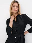 Sukienki - Mohito - Koszulowa sukienka mini - czarny - miniaturka - grafika 1