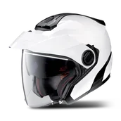 Kaski motocyklowe - Kask Otwarty Nolan N40-5 Classic N-COM Flat Metal/Złamany BiałyXS - miniaturka - grafika 1