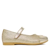 Buty dla dziewczynek - Baleriny Tommy Hilfiger T1A3-34413-0454 S Złoty - miniaturka - grafika 1
