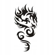 Naklejki na ścianę - Naklejka na ścianę dragon tribal azja Smok 29, 99x48 cm - miniaturka - grafika 1