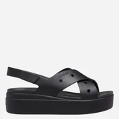 Sandały damskie - Sandały damskie na platformie Crocs Brooklyn 4U Cross Strap Sandal W 212254-001 41-42 Czarne. Sandały codzienne i sportowe damskie - miniaturka - grafika 1