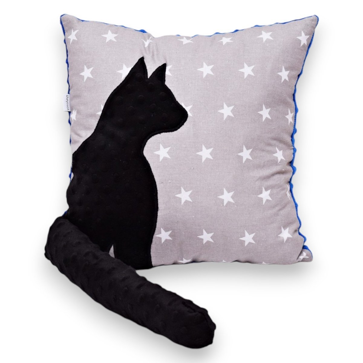 Poduszka kotek z ogonem poduszka kot 3D gwiazdki