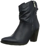 Kozaki damskie - Andrea Conti 0818500017 damskie kozaki z krótką cholewką, niebieski - Niebieski granatowy - 38 EU - miniaturka - grafika 1