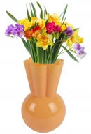 Wazony i flakony - Szklany wazon na kwiaty 17,5x28cm Pomarańczowy dekoracyjny - miniaturka - grafika 1