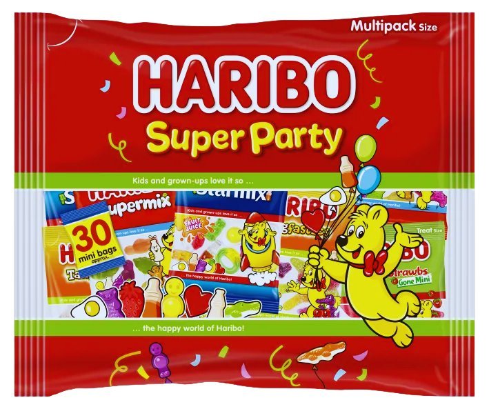 Mix mini-żelków Haribo Super Party 480g - 30 małych paczuszek na imprezę