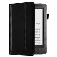 Etui do czytników e-book - IRIS Pokrowiec etui okładka na czytnik Kindle Paperwhite 1 2 3 z eko-skóry czarny - miniaturka - grafika 1