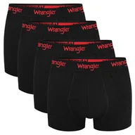 Majtki męskie - WRANGLER Zestaw Bokserki Męskie 22055 Czarny Bawełna 4 pak Roz. M - miniaturka - grafika 1