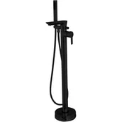 Baterie wannowe i prysznicowe - Invena Glamour bateria wannowo-prysznicowa podłogowa czarny mat BW-02-W04 - miniaturka - grafika 1