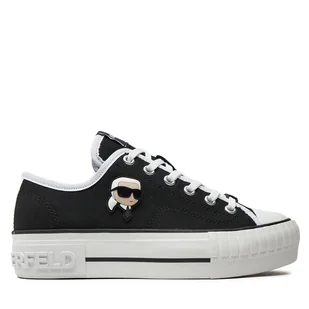 Trampki KARL LAGERFELD KL60424 Black Canvas 900 - Trampki damskie - miniaturka - grafika 1