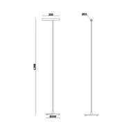 Lampy stojące - Lampa stojąca LED Molto Luce Meyjo F, czarny/złoty, aluminium - miniaturka - grafika 1