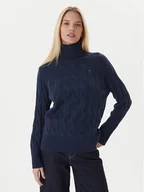 Swetry damskie - Tommy Hilfiger Golf WW0WW46791 Granatowy Regular Fit - miniaturka - grafika 1