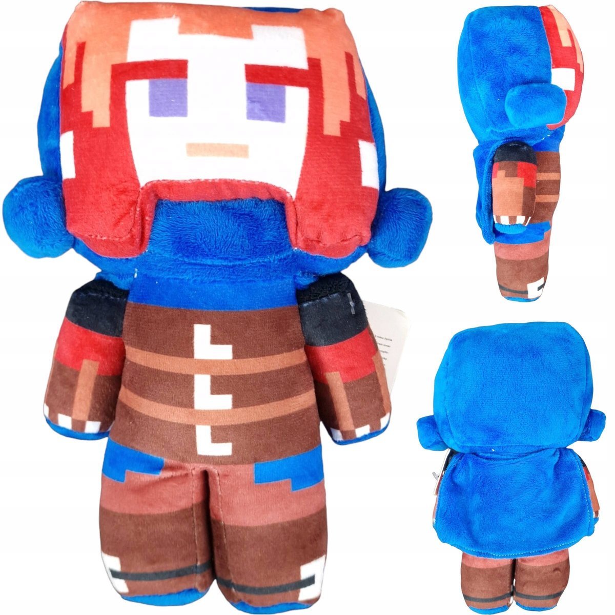 MASKOTKA MINECRAFT Z GRY RED HAIR HERO RANGER MIĘKKA DUŻA PRZYTULANKA MIŚ