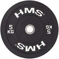 Pozostały sprzęt i akcesoria do ćwiczeń - HMS OBCIĄŻENIE TALERZ OLIMPIJSKI BUMPER 5KG BBR05 17-61-015 - miniaturka - grafika 1