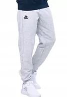 Spodnie sportowe męskie - ﻿KAPPA spodnie dresowe bawełniane XXL szary melanż - miniaturka - grafika 1