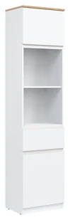 Regał Remi Rm08 48X194X35 Cm Biały / Dąb Evoke - Regały - miniaturka - grafika 1