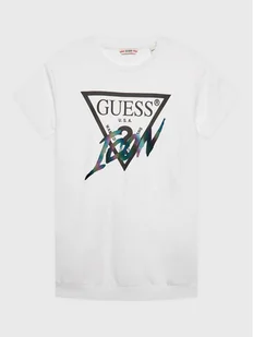 Guess Sukienka codzienna J3RK01 KB4O0 Biały Regular Fit - Sukienki i spódniczki dla dziewczynek - miniaturka - grafika 1