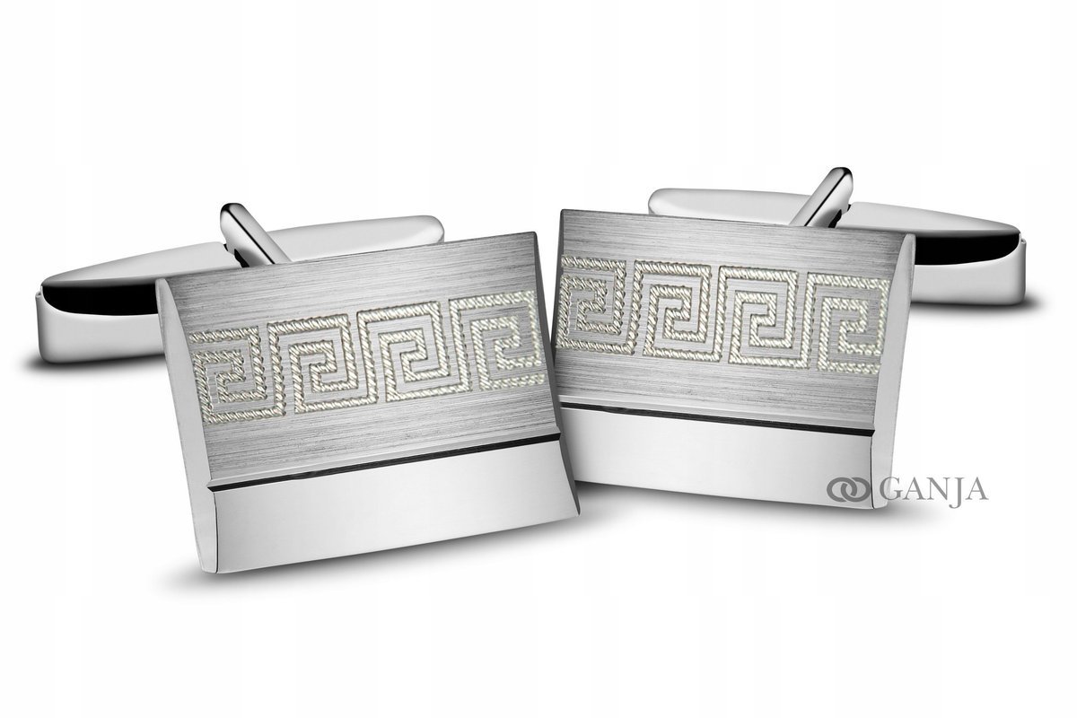 Spinki srebrne do mankietów 925 rodowane SP26 ŚLUB