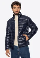 Kurtki męskie - Męska kurtka przejściowa pikowana granatowa - miniaturka - grafika 1