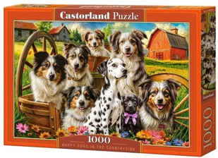 Puzzle 1000 Happy Dogs In The Countryside CASTOR - Puzzle - miniaturka - grafika 1