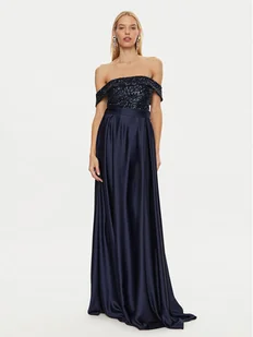 Rinascimento Sukienka wieczorowa CFC0120520003 Granatowy Regular Fit - Sukienki - miniaturka - grafika 1