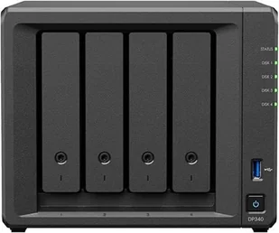 Synology DP340 serwer danych NAS Komputer stacjonarny R1600 16 GB Czarny DP340 - Serwery plików NAS i macierze dyskowe - miniaturka - grafika 1