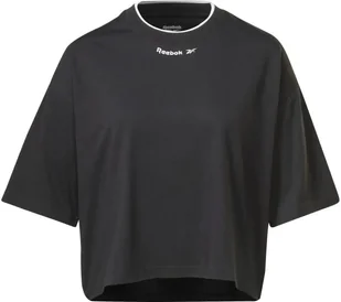 REEBOK- T-SHIRT DAMSKI CROP TOP - RIE TEE HT8059 koszulka CZARNA - Koszulki i topy damskie - miniaturka - grafika 1