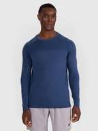 Koszulki sportowe męskie - 4F Longsleeve treningowy bezszwowy męski - granatowy L/XL - miniaturka - grafika 1