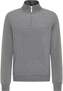 Swetry męskie - DreiMaster Sweter męski 35618108, szary melanż, XXL - grafika 1