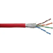Kable światłowodowe - InLine Patch Kabel Sieciowy SF/UTP Cat.5e AWG26 CCA PVC czerwony 100m 72099R - miniaturka - grafika 1