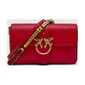 Torebki damskie - Pinko Skórzana listonoszka LOVE ONE CLASSIC SLOUCHY - miniaturka - grafika 1