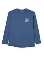 Koszulki męskie - MUSTANG Męski T-shirt Adrian C Print, Dark Denim 5242, XL - miniaturka - grafika 1