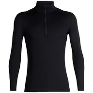 Bluzy sportowe męskie - Męska bluza Icebreaker Men Merino 200 Oasis LS Half Zip Rozmiar: XXL / Kolor: czarny - miniaturka - grafika 1