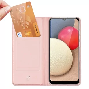 Dux Ducis Skin Pro kabura etui pokrowiec z klapką Samsung Galaxy A02s EU różowy - Etui i futerały do telefonów - miniaturka - grafika 2