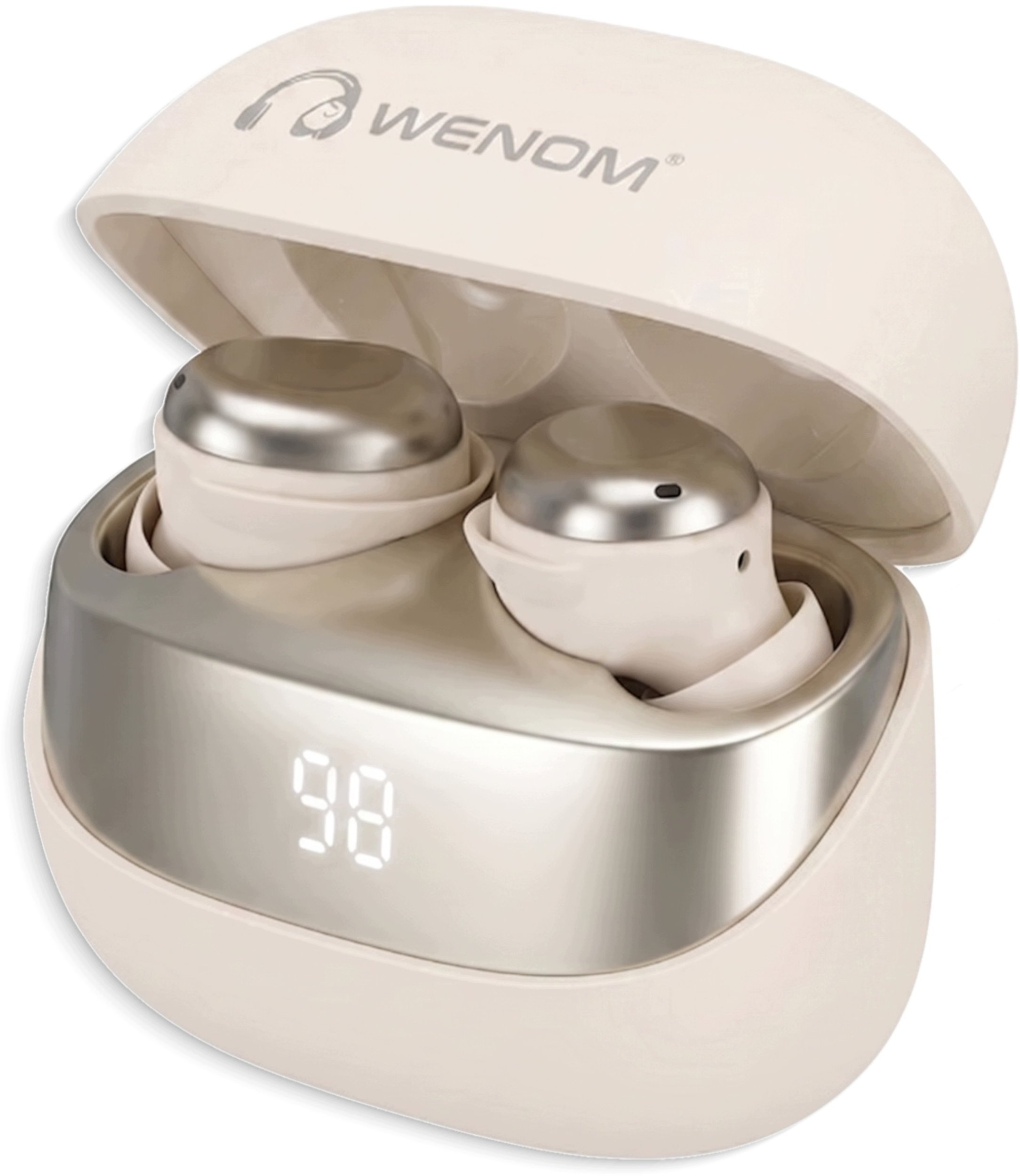 Wenom Słuchawki bezprzewodowe bluetooth 5.4 PRO dokanałowe
