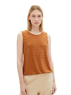 Koszulki i topy damskie - TOM TAILOR Damski top ze wzorem, 31650 - Terakota Brown, XL - grafika 1