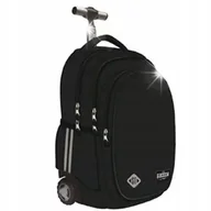 Plecaki szkolne i tornistry - PLECAK SZKOLNY MŁODZIEŻOWY NA KÓŁKACH DLA CHŁOPCA CZARNY - miniaturka - grafika 1