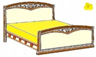 Prześcieradła - Flanelka Prześcieradło z bawełny z gumą 90x200 bawełna 100% 160 Pbzg 07 żółte - miniaturka - grafika 1