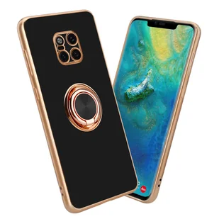 Pokrowiec Do Huawei MATE 20 PRO Etui w Glossy Czarny - Złoto magnetycznym Obudowa Case Cover Ochronny Cadorabo - Etui i futerały do telefonów - miniaturka - grafika 1