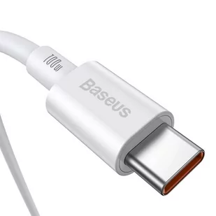 Baseus Superior kabel przewód USB Typ C - USB Typ C szybkie ładowanie Quick Charge / Power Delivery / FCP 100W 5A 20V 1m biały (CATYS-B02) - Kable USB - miniaturka - grafika 3